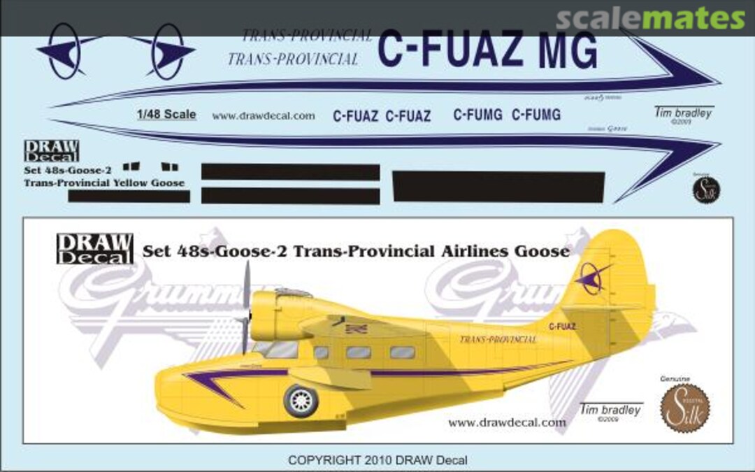 Boxart Trans-Provincial Grumman Goose 48-Goose-2 Draw Decal