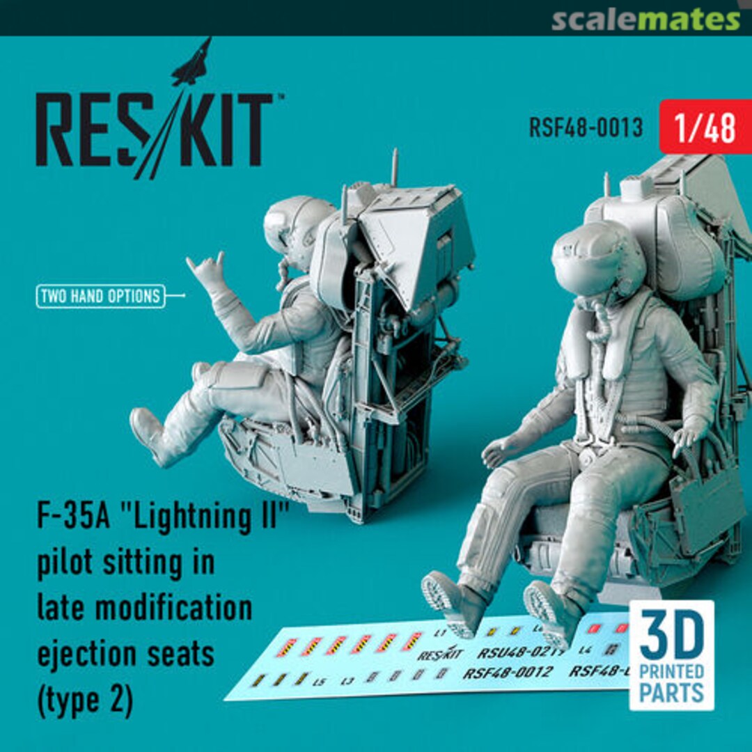 Boxart F-35A Lightning II pilot RSF48-0013 ResKit