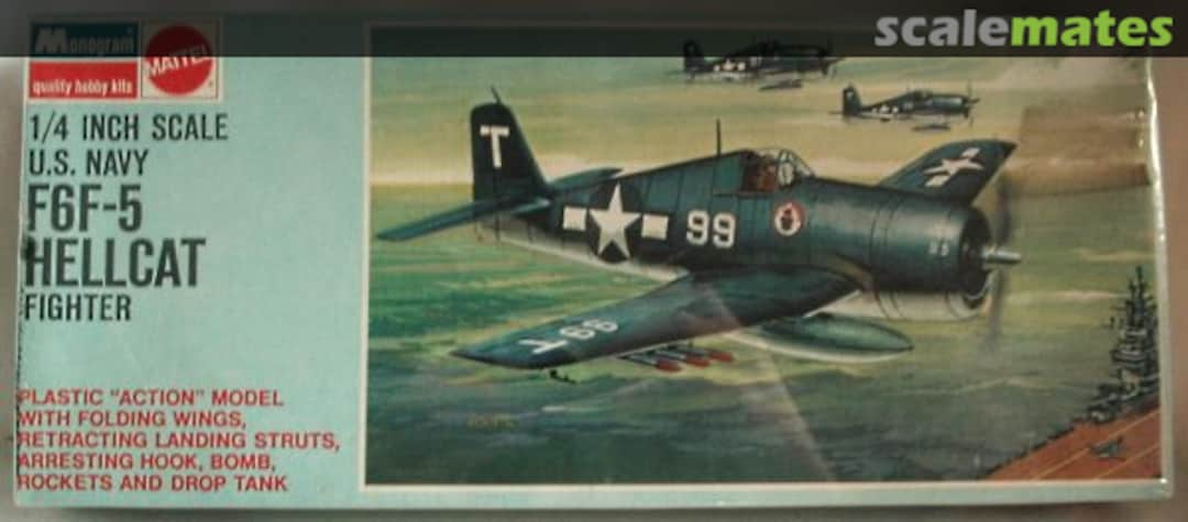 Boxart F6F-5 Hellcat 6832 Monogram/Mattel