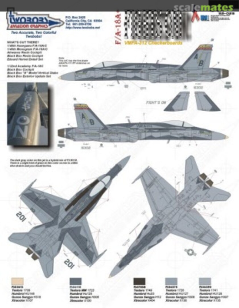 Boxart F/A-18A+ Fights On!! 32-023 TwoBobs Aviation Graphics