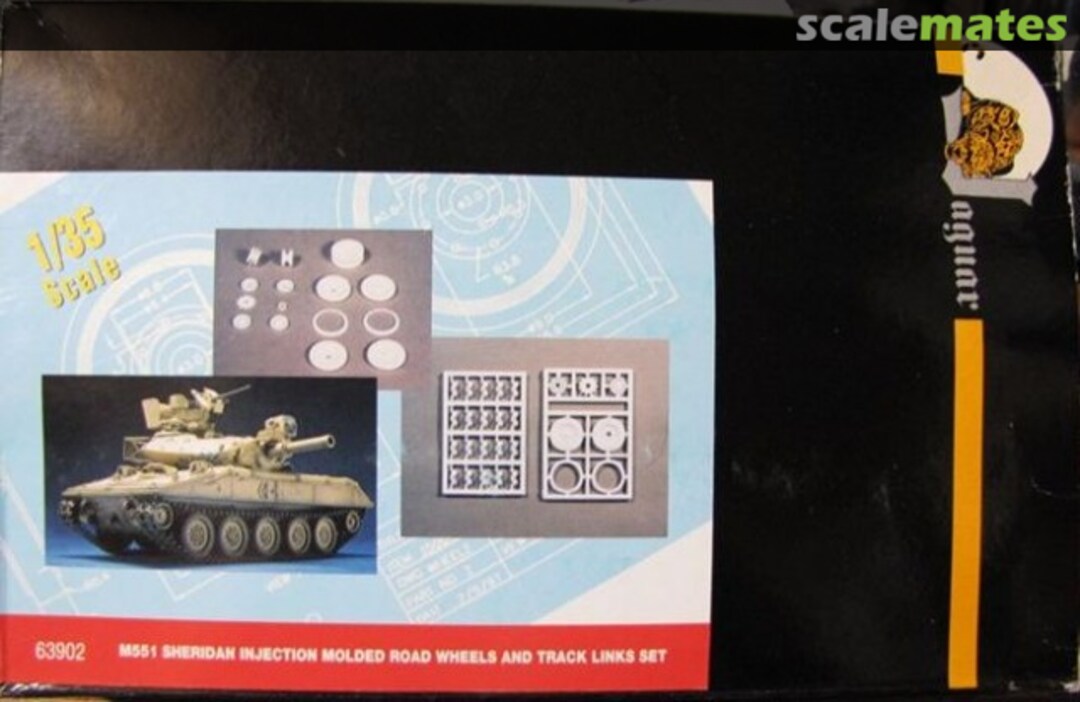 Boxart M551 Sheridan Injection molded Road Wheels and Track Links 63902 Jaguar