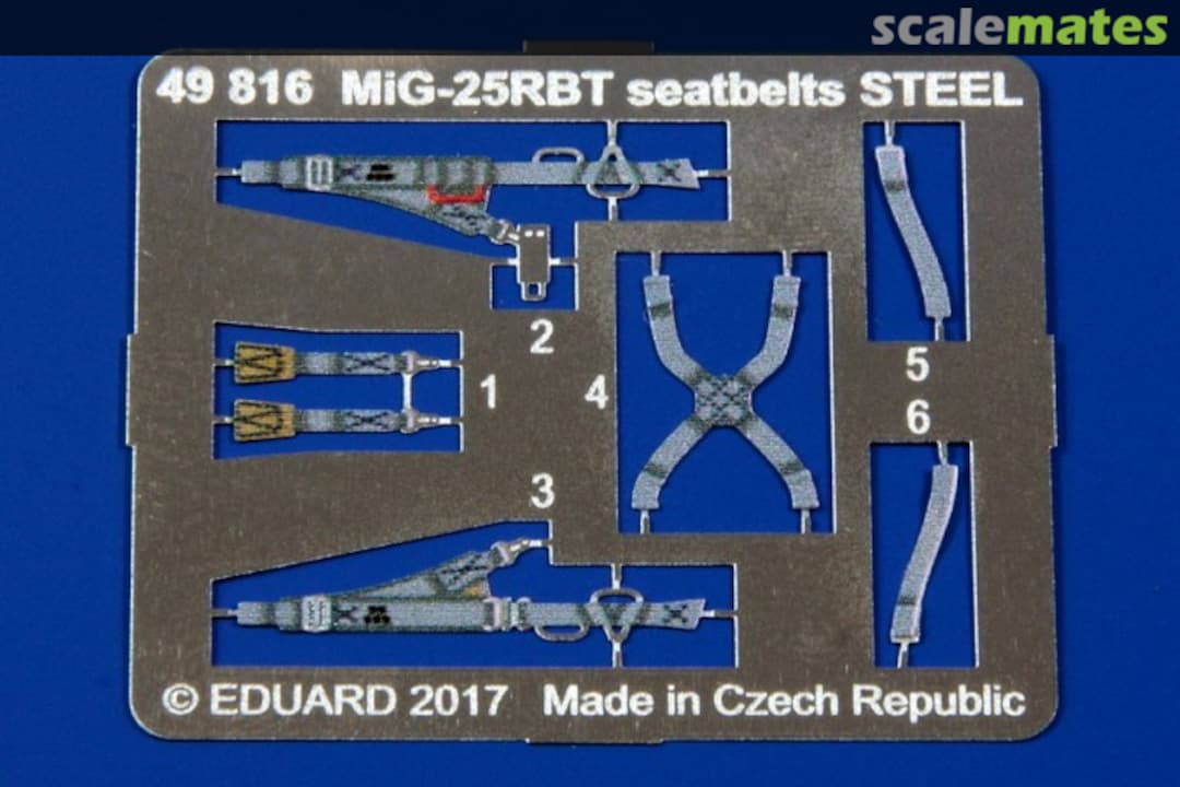 Boxart MiG-25RBT seatbelts 49816 Eduard