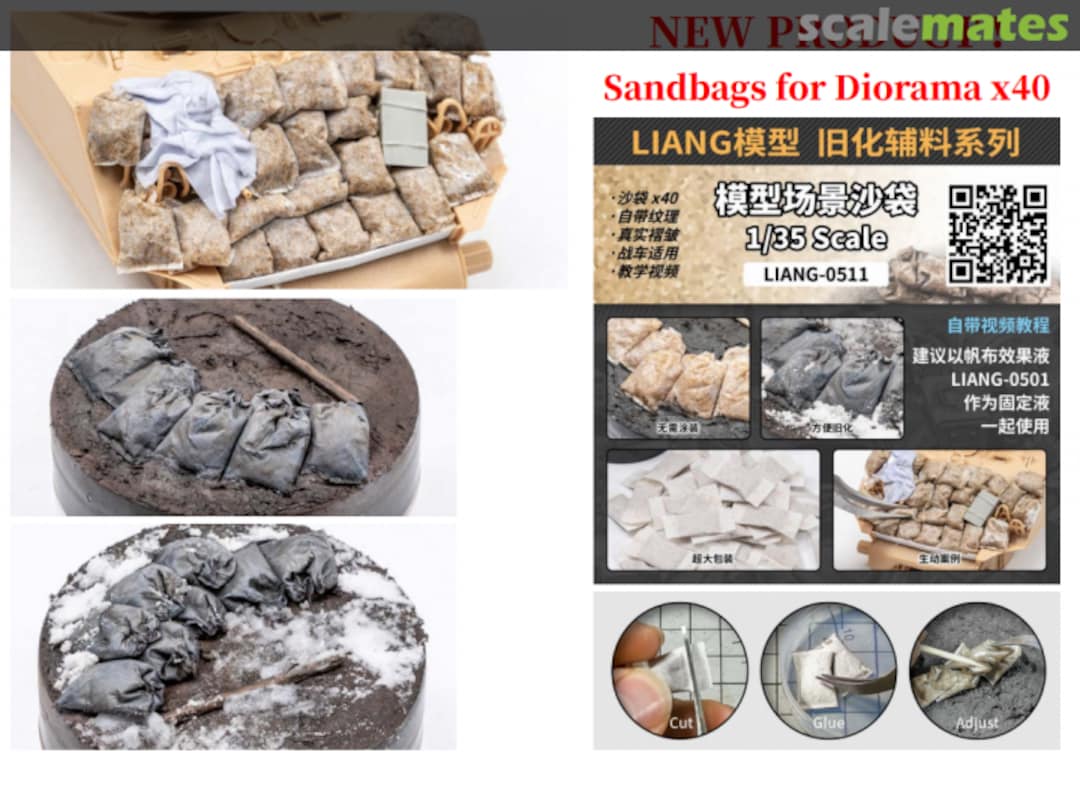 Boxart Sandbags for Diorama x40 Liang-0511 Liang Model