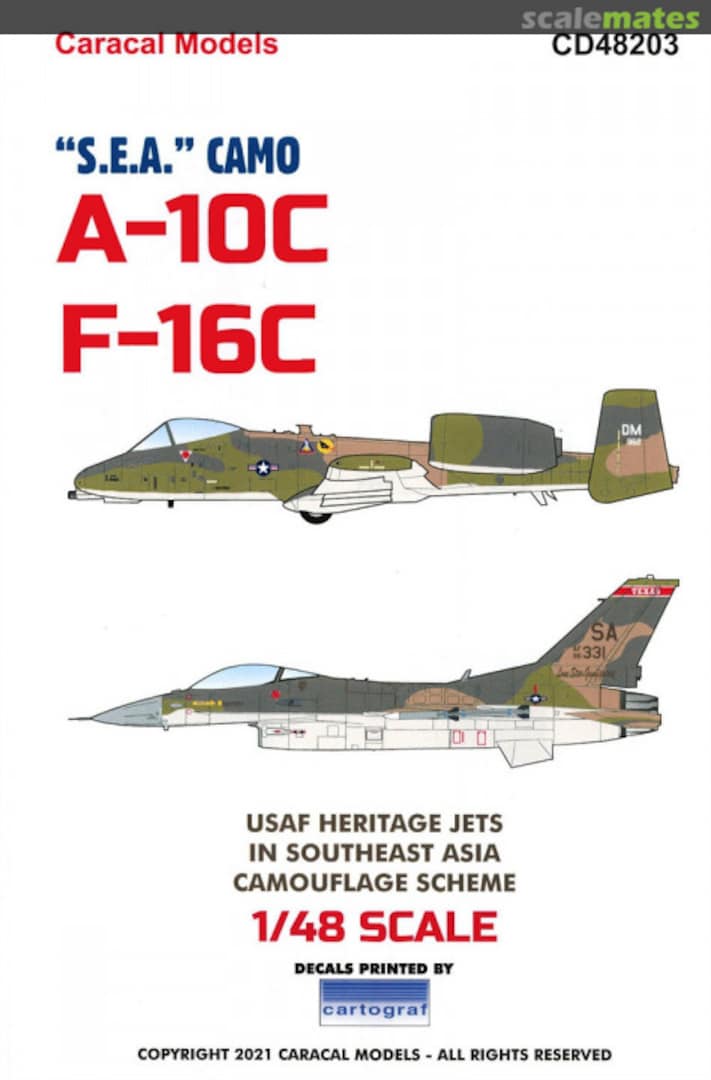 Boxart "S.E.A." Camo A-10C & F-16C CD48203 Caracal Models