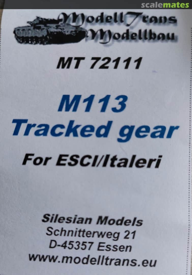 Boxart M113 Tracked gear MT 72111 Modell Trans Modellbau