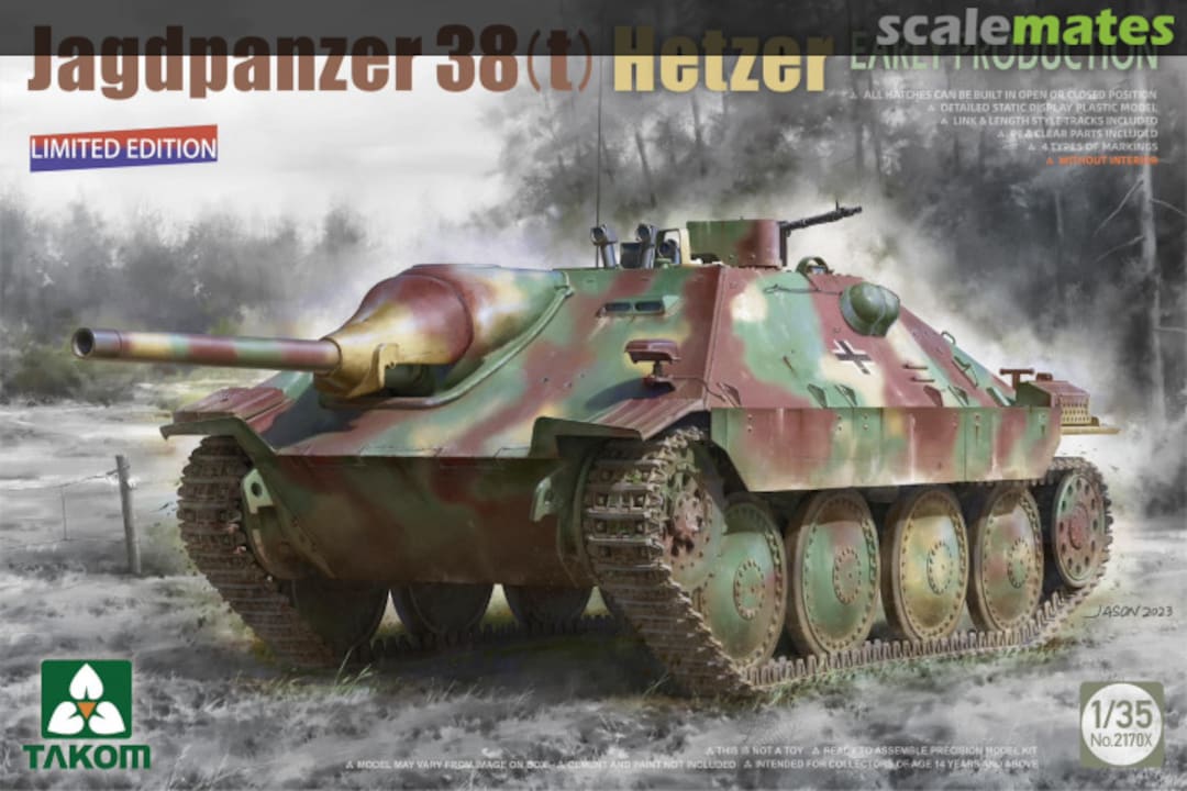 Boxart Jagdpanzer 38(t) Hetzer Early Production 2170X Takom