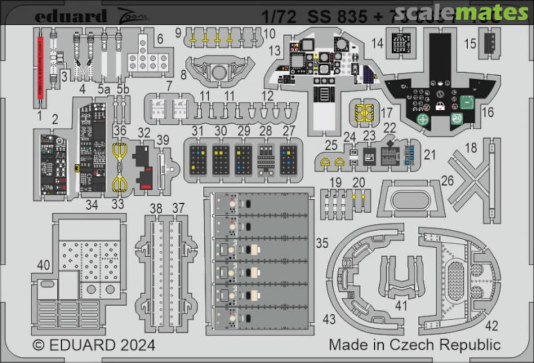 Boxart F-15C cockpit detail SS835 Eduard