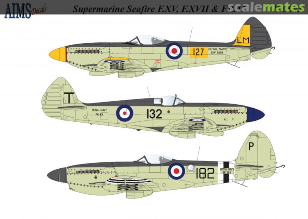 Boxart Supermarine Seafire F.XV, F.XVII & FR.47 48D043 AIMS