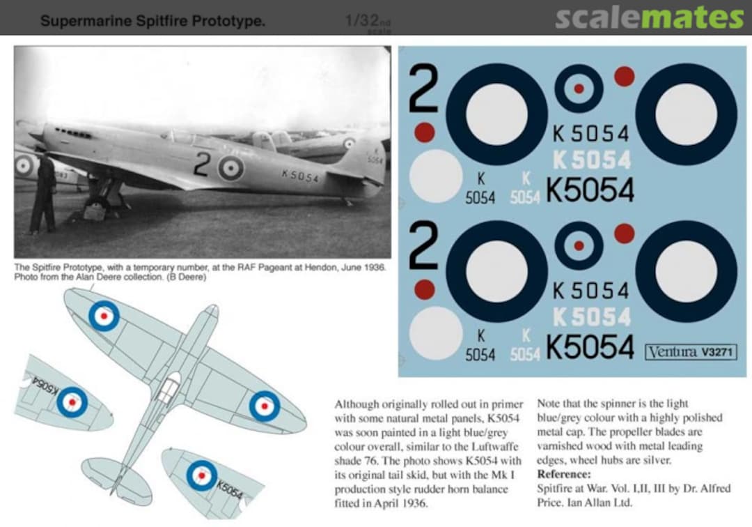 Boxart Prototype Spitfire V3271 Ventura