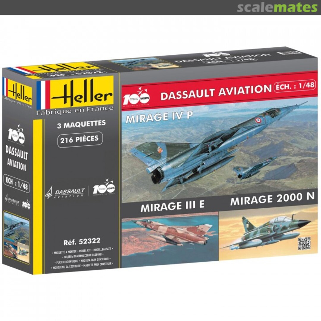 Boxart 100 Years Dassault Aviation 52322 Heller