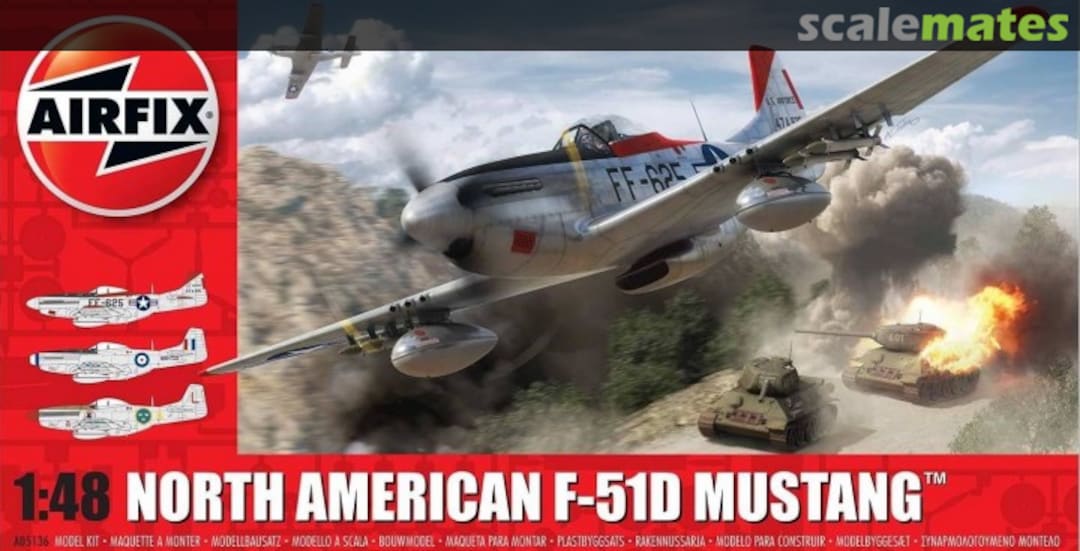 Boxart North American F-51D Mustang A05136 Airfix