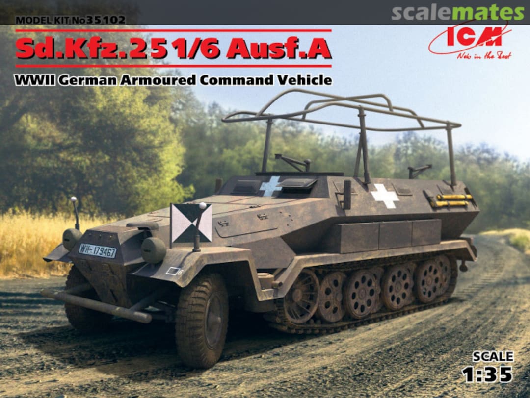 Boxart Armoured Command Vehicle Sd.Kfz. 251/6 Ausf.A 35102 ICM