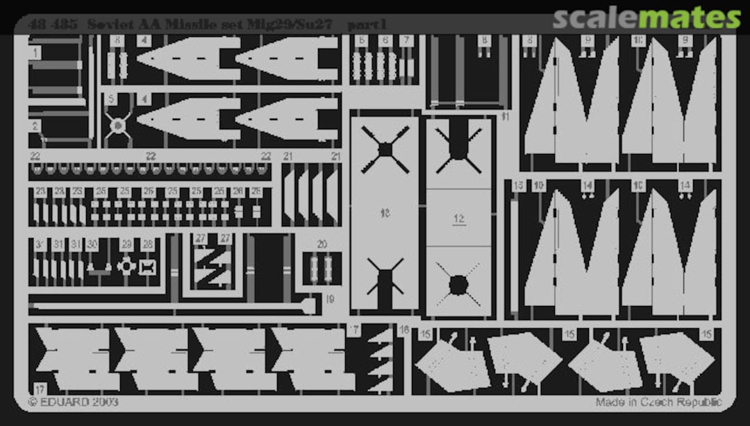 Boxart Soviet AA Missile set MiG-29/Su-27 48435 Eduard
