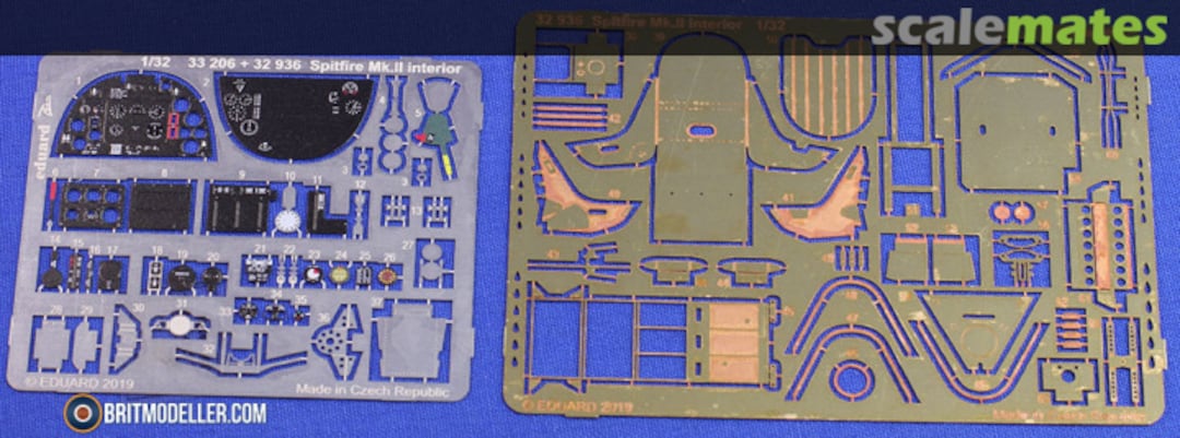 Boxart Spitfire Mk.II interior REVELL 32936 Eduard