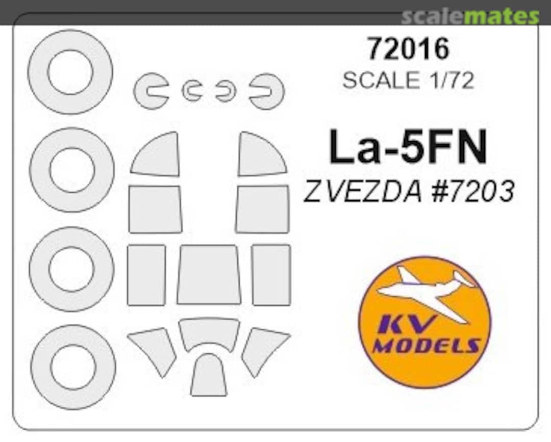 Boxart Mask 1/72 for La-5FN and wheels masks 72016 KV Models