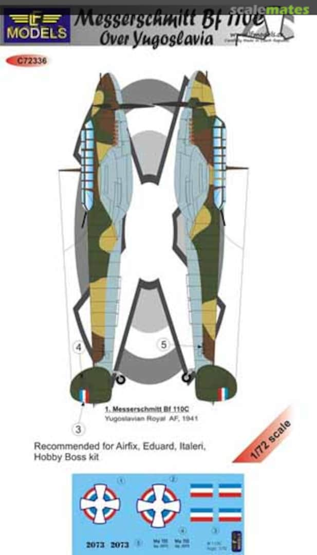 Boxart Messerschmitt Bf.110C over Yugoslavia C72236 LF Models