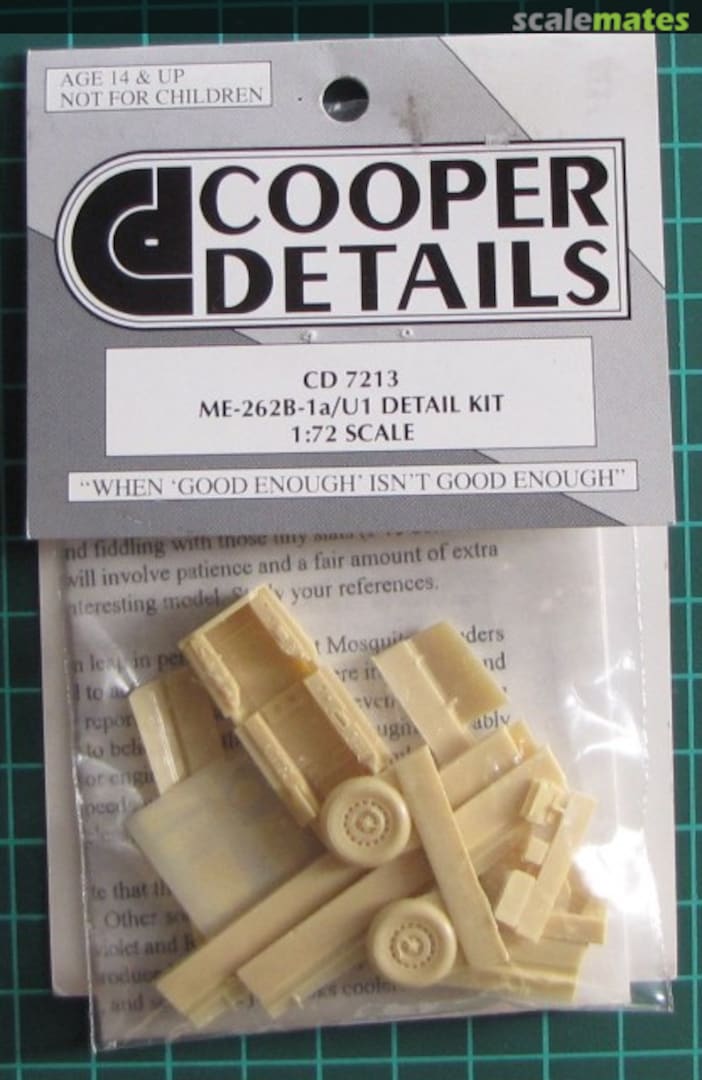 Boxart Me 262 B-1a/U1 Detail Kit CD7213 Cooper Details