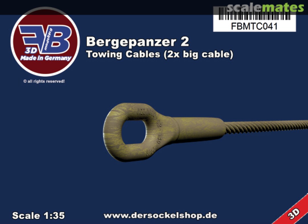 Boxart Bergepanzer 2, Towing Cables FBMTC041 FB Modelling