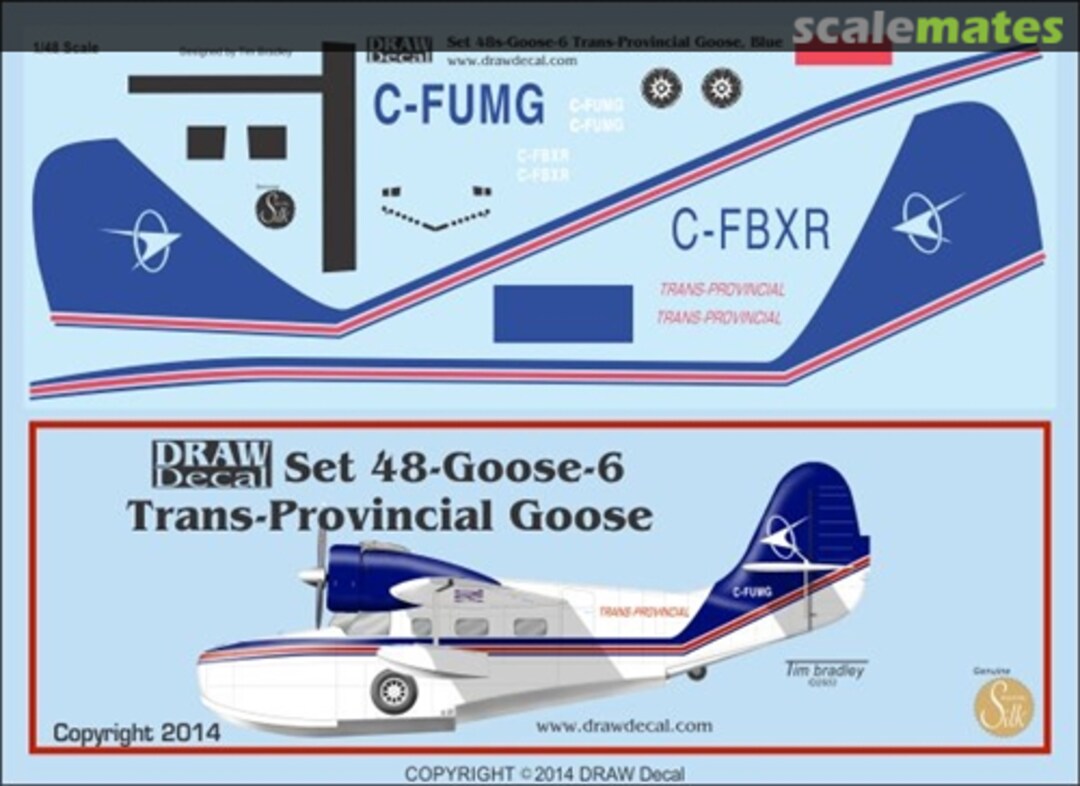 Boxart Trans-Provincial, Blue Grumman Goose 48-Goose-6 Draw Decal