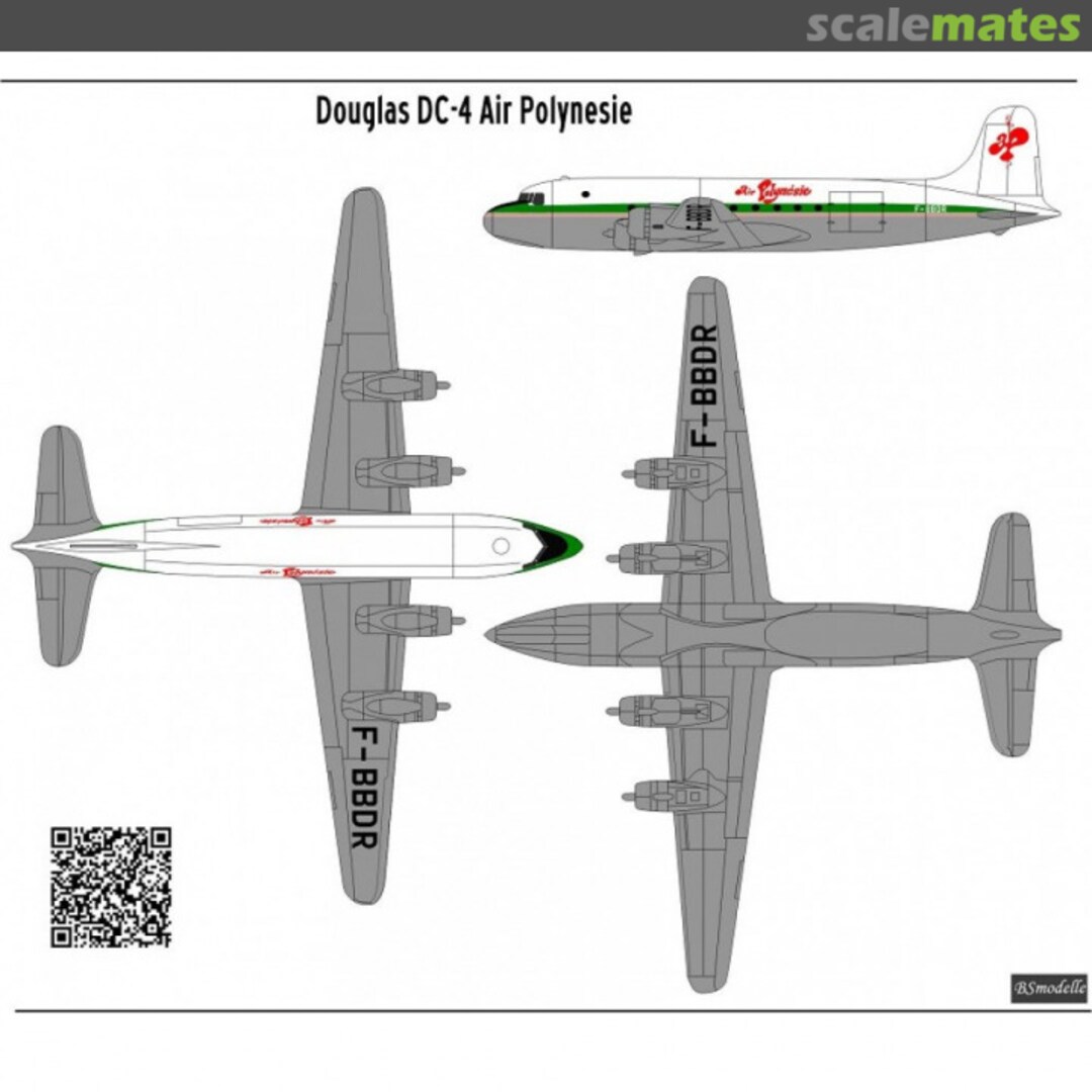 Boxart Douglas DC-4 Air Polynesie decal BSM720487 BSmodelle