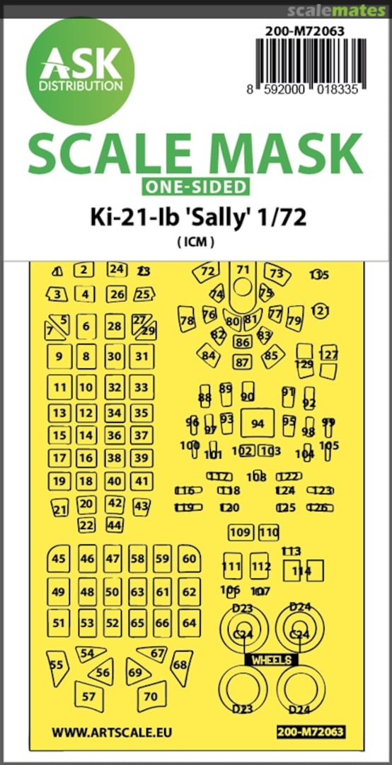 Boxart Mitsubishi Ki-21lb Sally 200-M72063 ASK