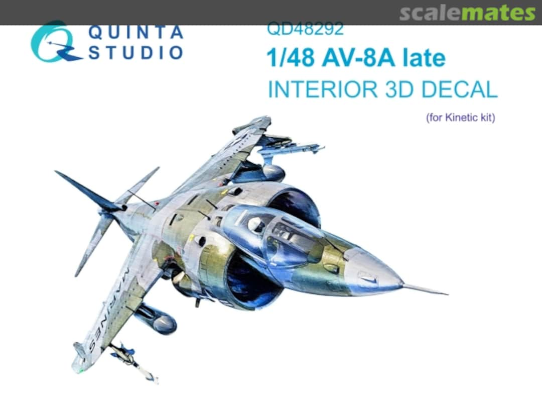 Boxart AV-8A late interior 3D decals QD48292 Quinta Studio