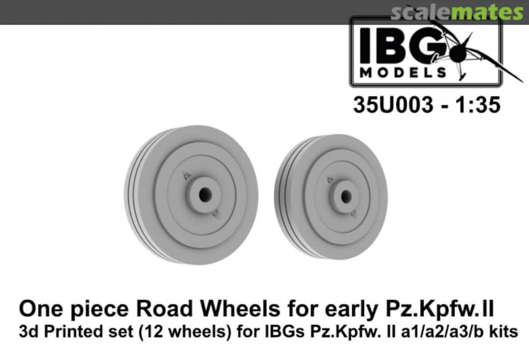 Boxart One piece Road Wheels for early Pz.Kpfw.II 35U003 IBG Models