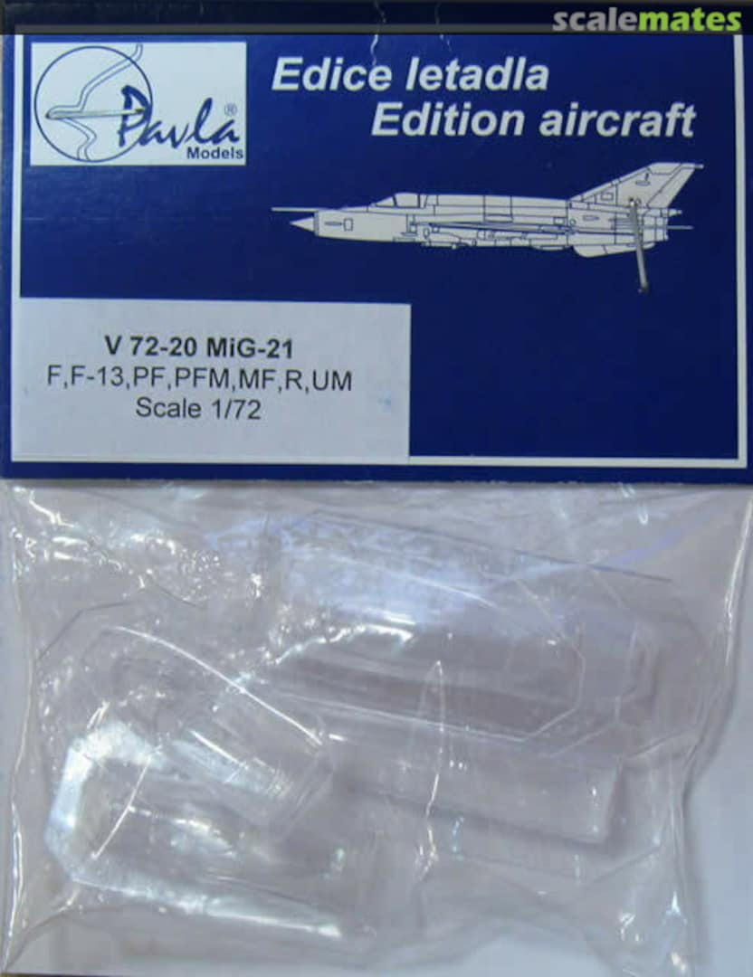 Boxart MiG-21 canopy set V 72-20 Pavla Models