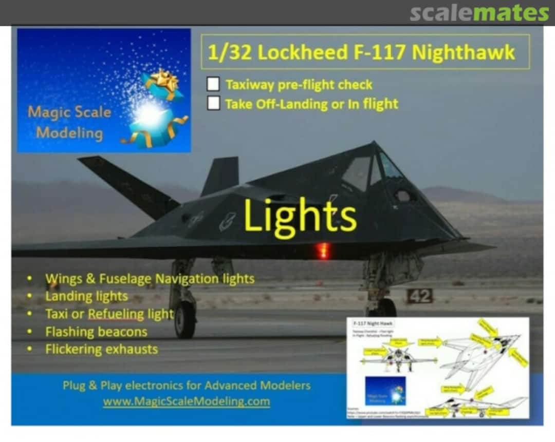 Boxart Lockheed F-117 Nighthawk  - Lighting Kit  MSM-064 Magic Scale Modeling