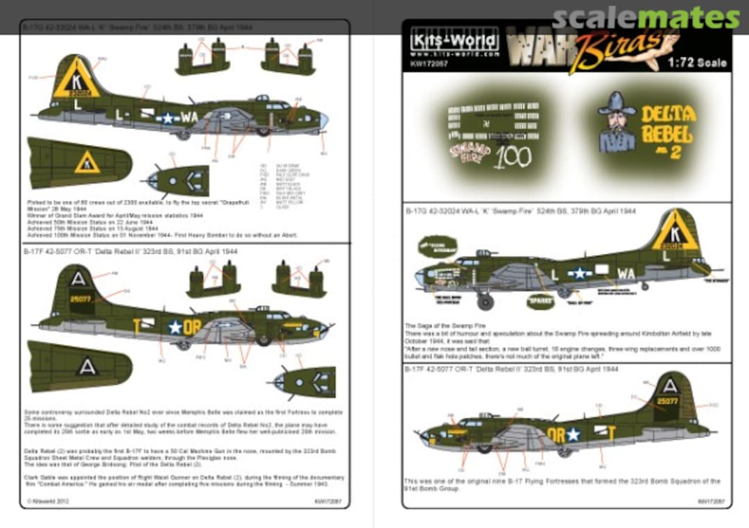 Boxart B-17F/G Flying Fortress KW172057 Kits-World