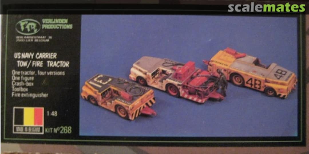 Boxart US Navy Carrier Tow / Fire Tractor 268 Verlinden Productions