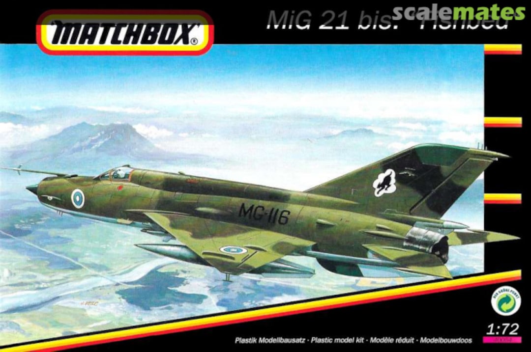 Boxart MiG 21 bis. "Fishbed" 40054 Matchbox