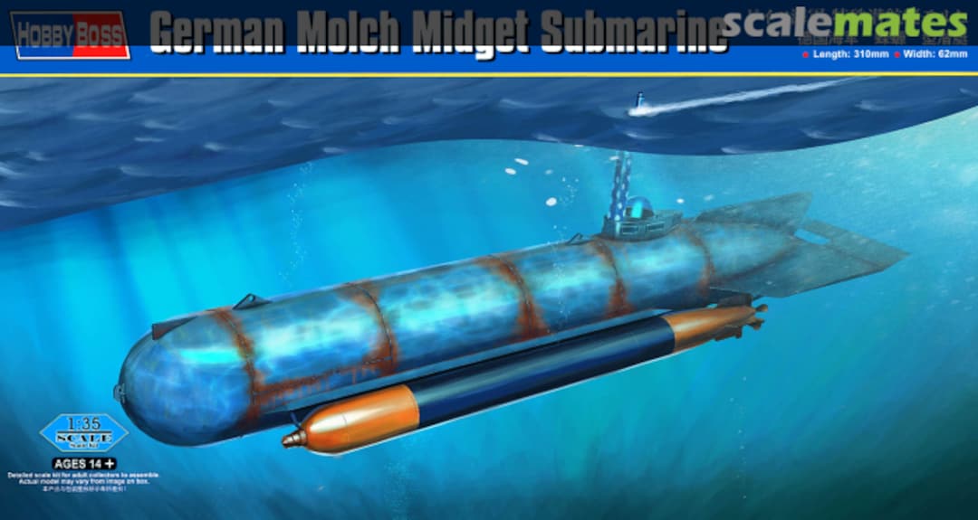 Boxart "Molch" Midget Submarine 80170 HobbyBoss