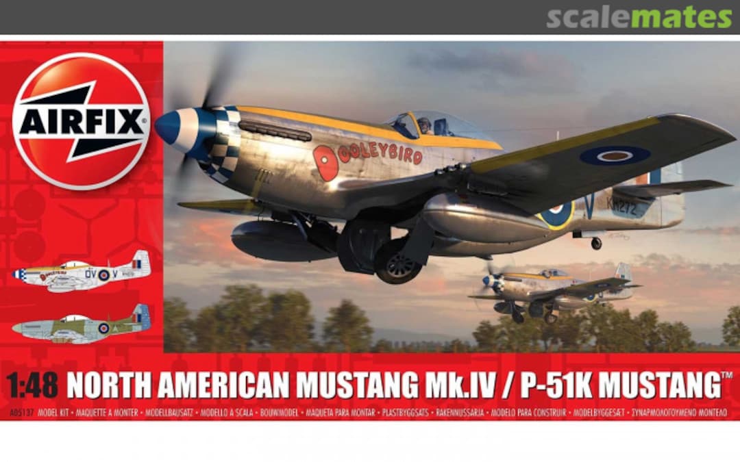 Boxart North American Mustang Mk.IV / P-51K Mustang A05137 Airfix