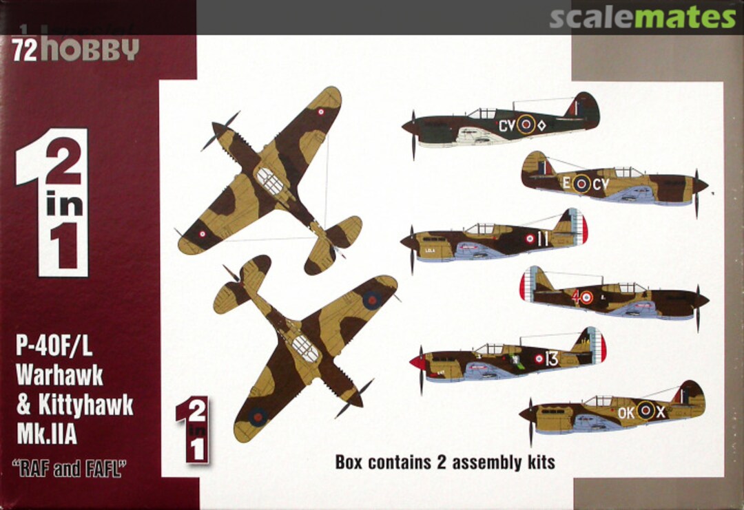 Boxart P-40F/L Warhawk & Kittyhawk Mk.IIA SH72211 Special Hobby