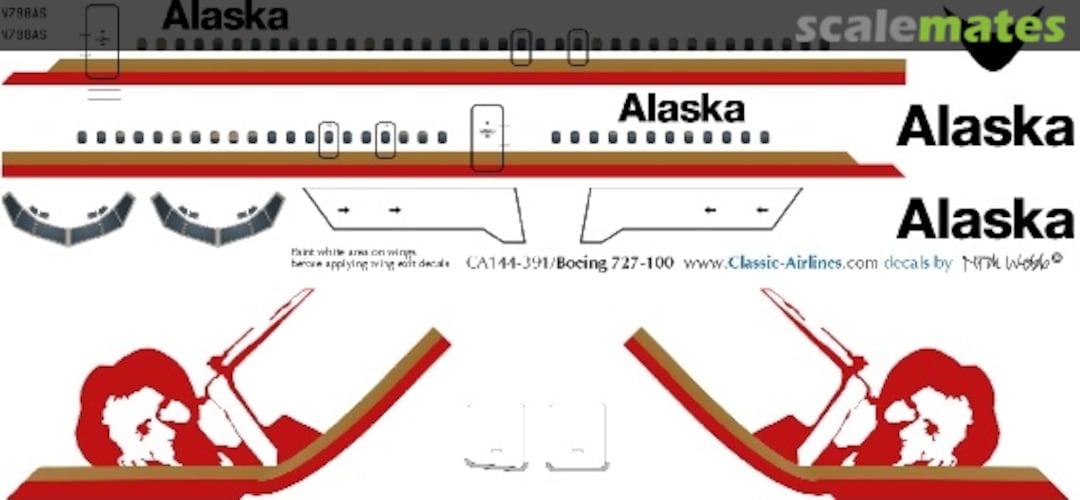 Boxart Alaska B727-1 (Miner) CA144-394 Classic Airlines