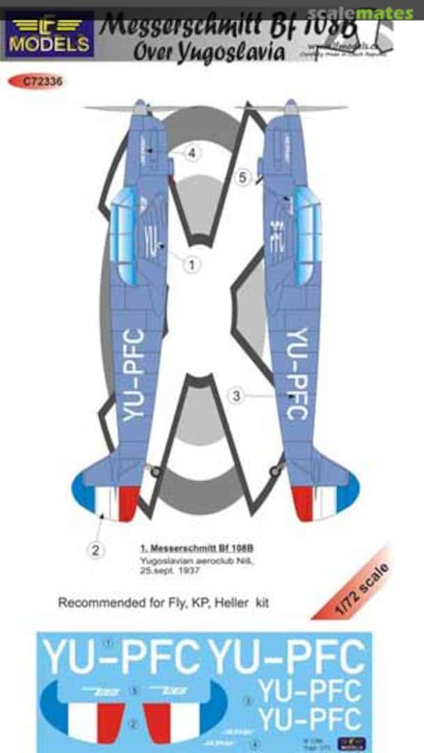 Boxart Messerschmitt Bf.108B over Yugoslavia C72237 LF Models