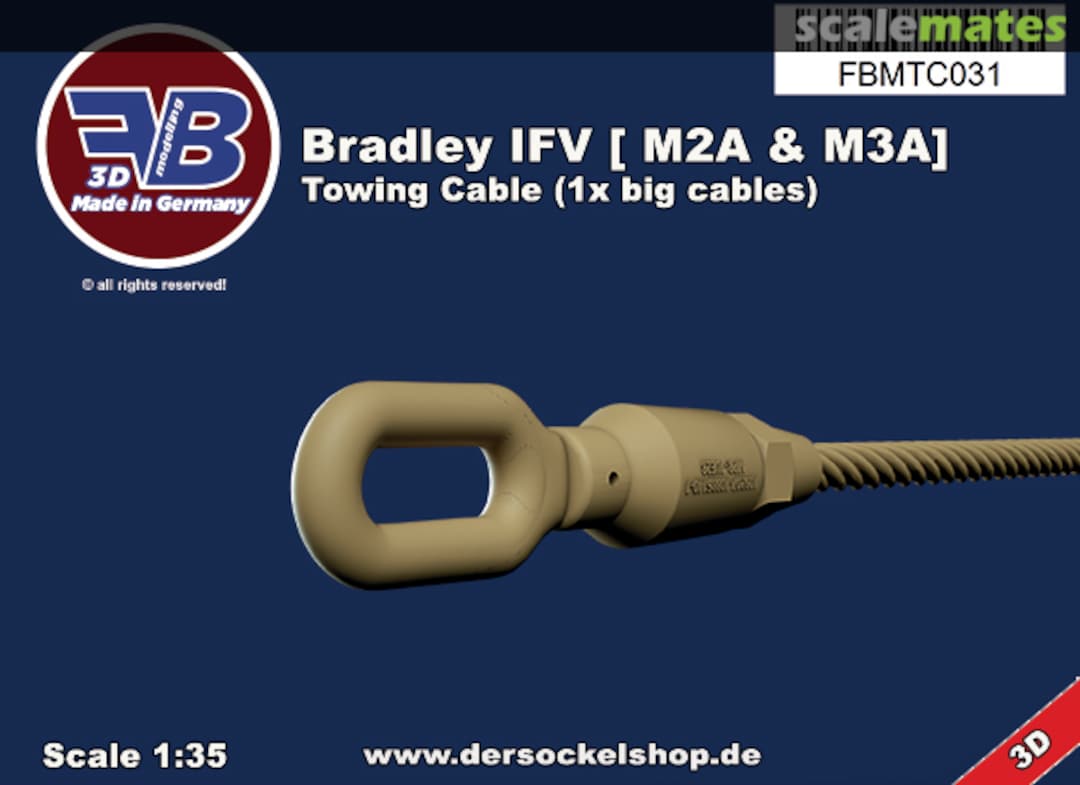 Boxart Bradley IFV [ M2A & M3A], Towing Cable FBMTC031 FB Modelling