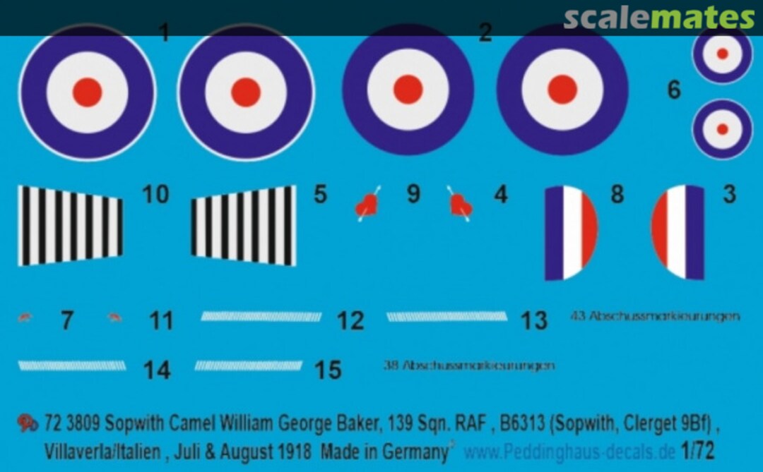 Boxart Sopwith Camel 72 3809 Peddinghaus-Decals