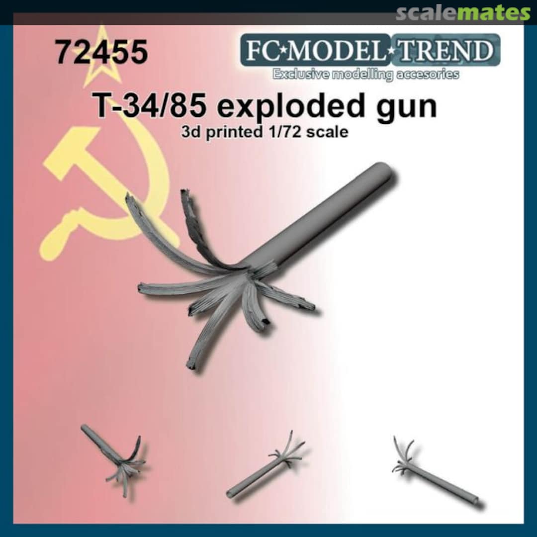 Boxart T34/85 Exploded Gun 72455 FC Model Trend