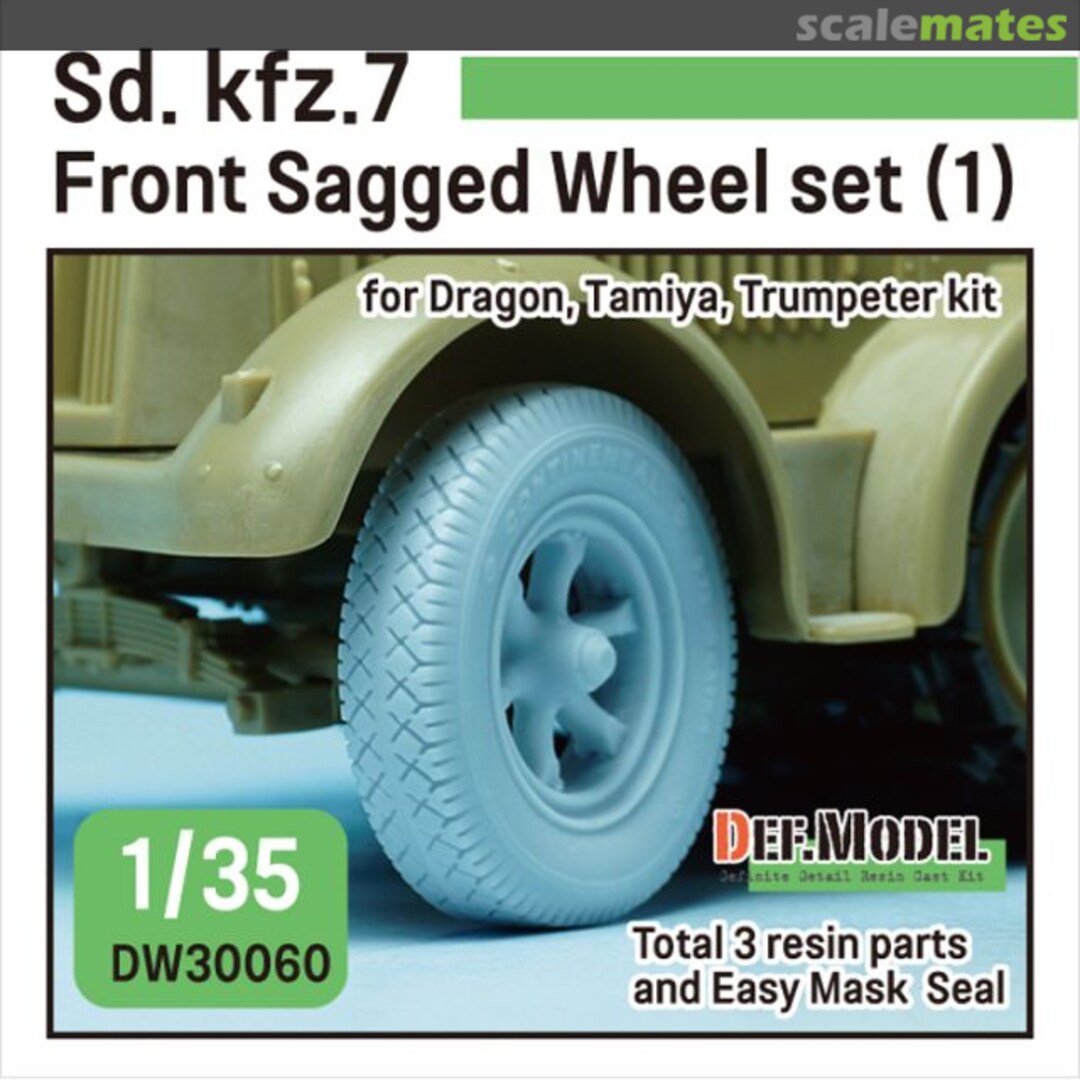 Boxart Sd.kfz.7 Sagged Front Wheel set (1) DW30060 Def.Model