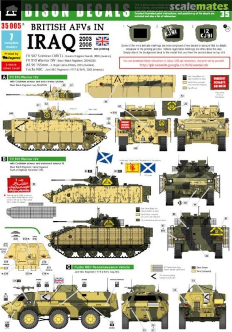 Boxart British AFVs In Iraq 2003-2005 35005 Bison Decals