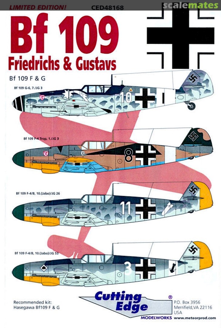 Boxart Bf 109 Friedrichs & Gustavs CED48168 Cutting Edge Modelworks