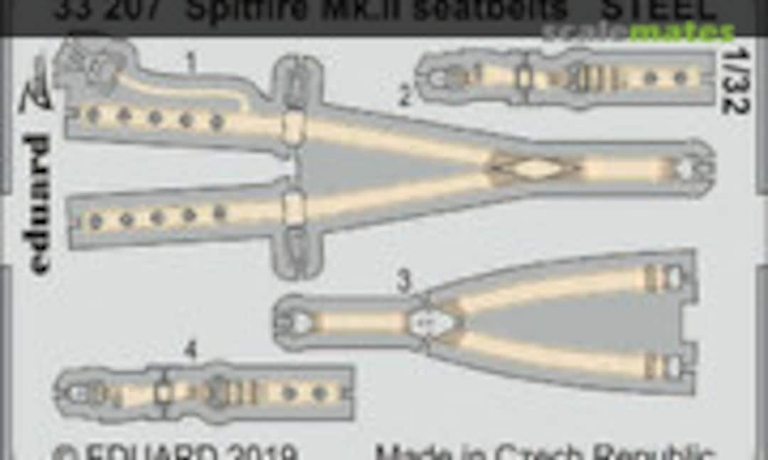 1:32 Spitfire Mk.II seatbelts STEEL (Eduard 33207)