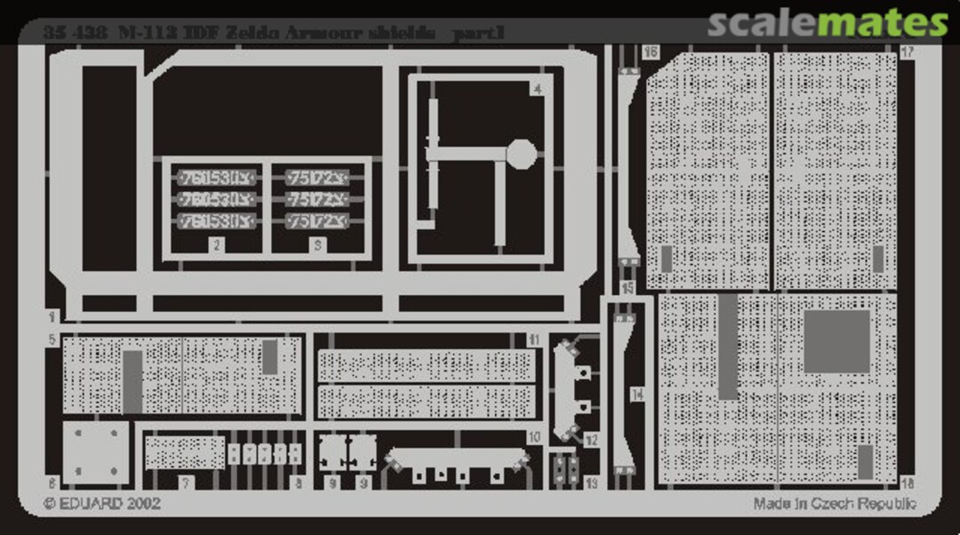 Boxart M113 IDF Zelda Armour Shields 35438 Eduard