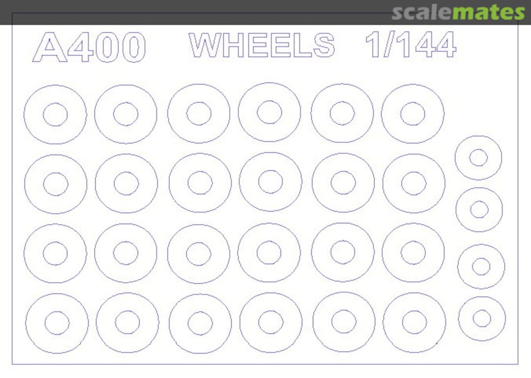 Boxart Airbus A400 wheels and disk mask 14708 KV Models