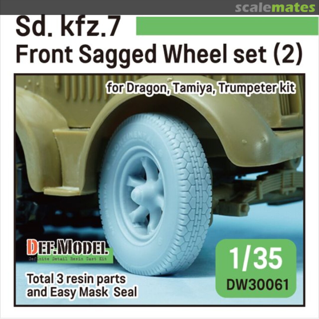 Boxart Sd.kfz.7 Sagged Front Wheel set (2) DW30061 Def.Model