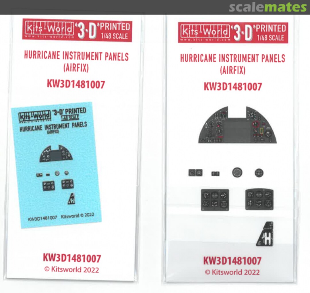 Boxart Hurricane instrument panels KW3D1481007 Kits-World