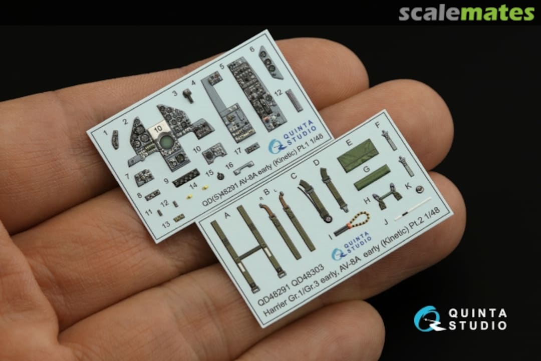 Contents AV-8A early interior 3D decals QD48291 Quinta Studio