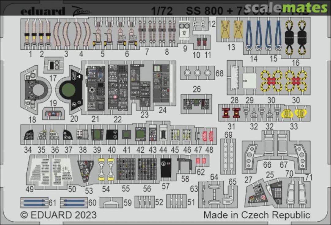 Boxart F-14B Tomcat detail set SS800 Eduard